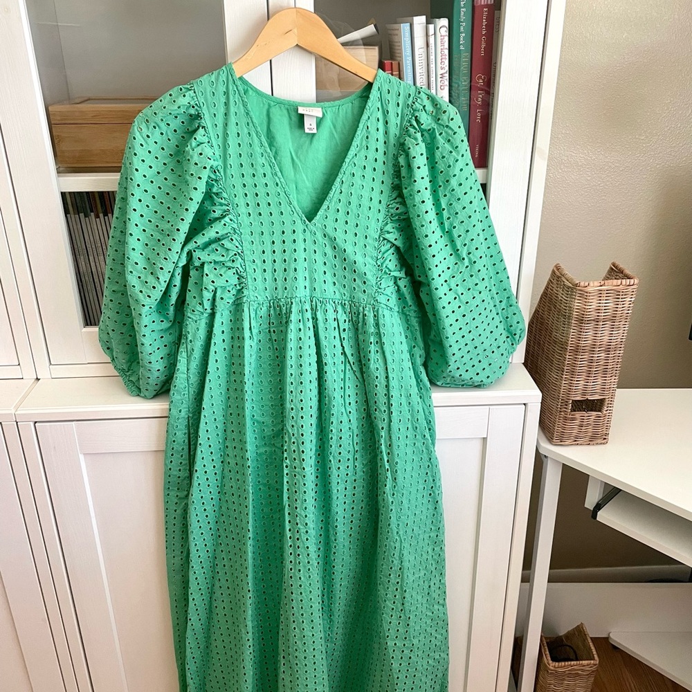 A New Day green size S puff sleeve dress